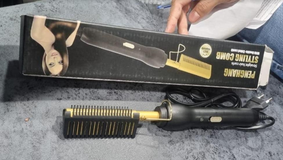 Straightening Pressing Comb Hair Straightener Curler For Natural Hair